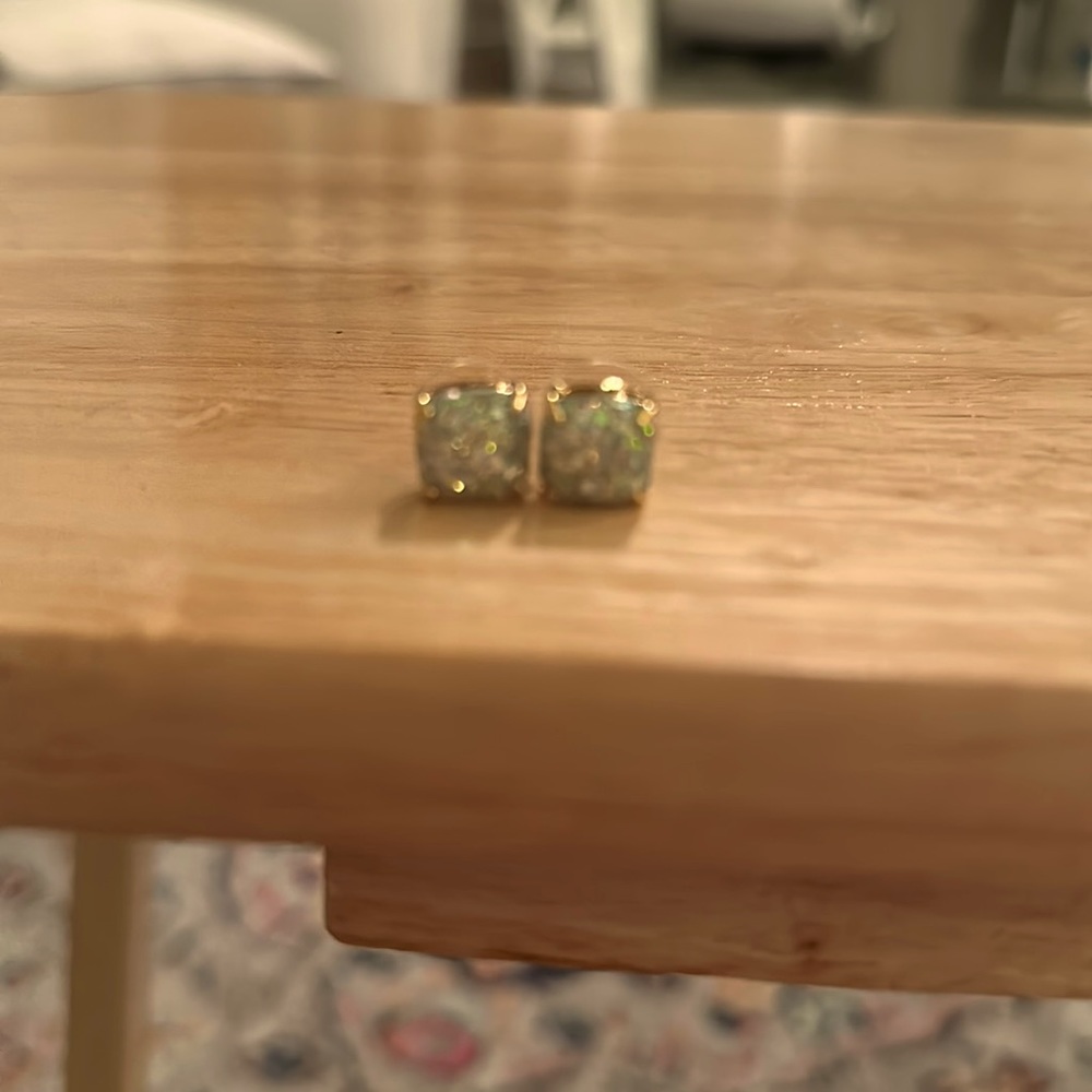 Kate spade small square studs. Never worn.